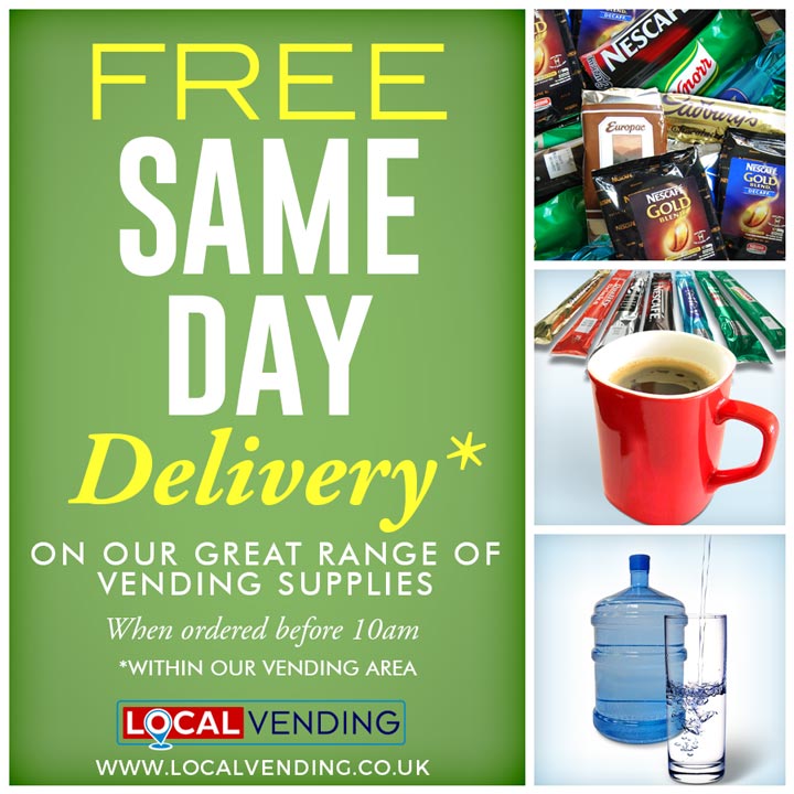 Same day vending supplies